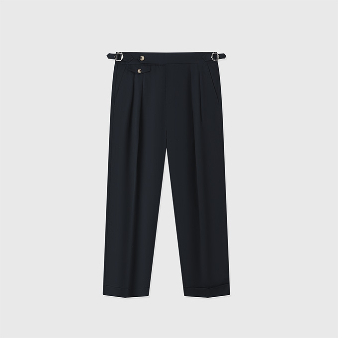 brunello cucinelli batavia cotton pleated straight leg trousers